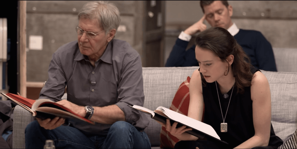 harrison-ford-and-daisy-ridley-at-the-star-wars-the-force-awakens-table-read